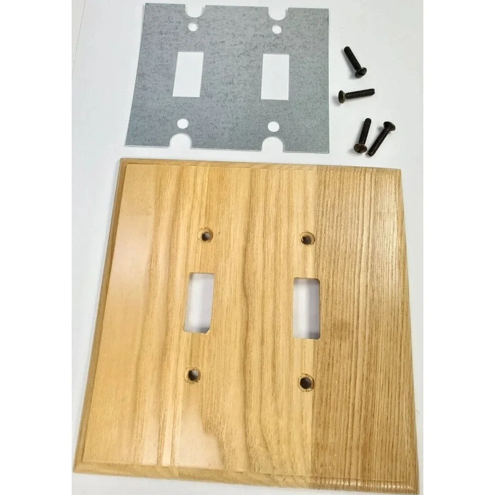 Leviton Decorative Wooden 2-Gang‎ Switchplate Cover (L00-89209-OAK)